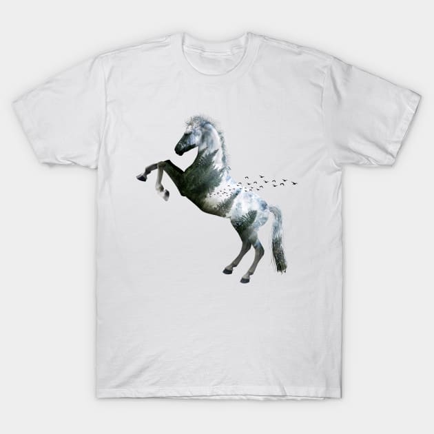 Nature Horse T-Shirt by dardanii